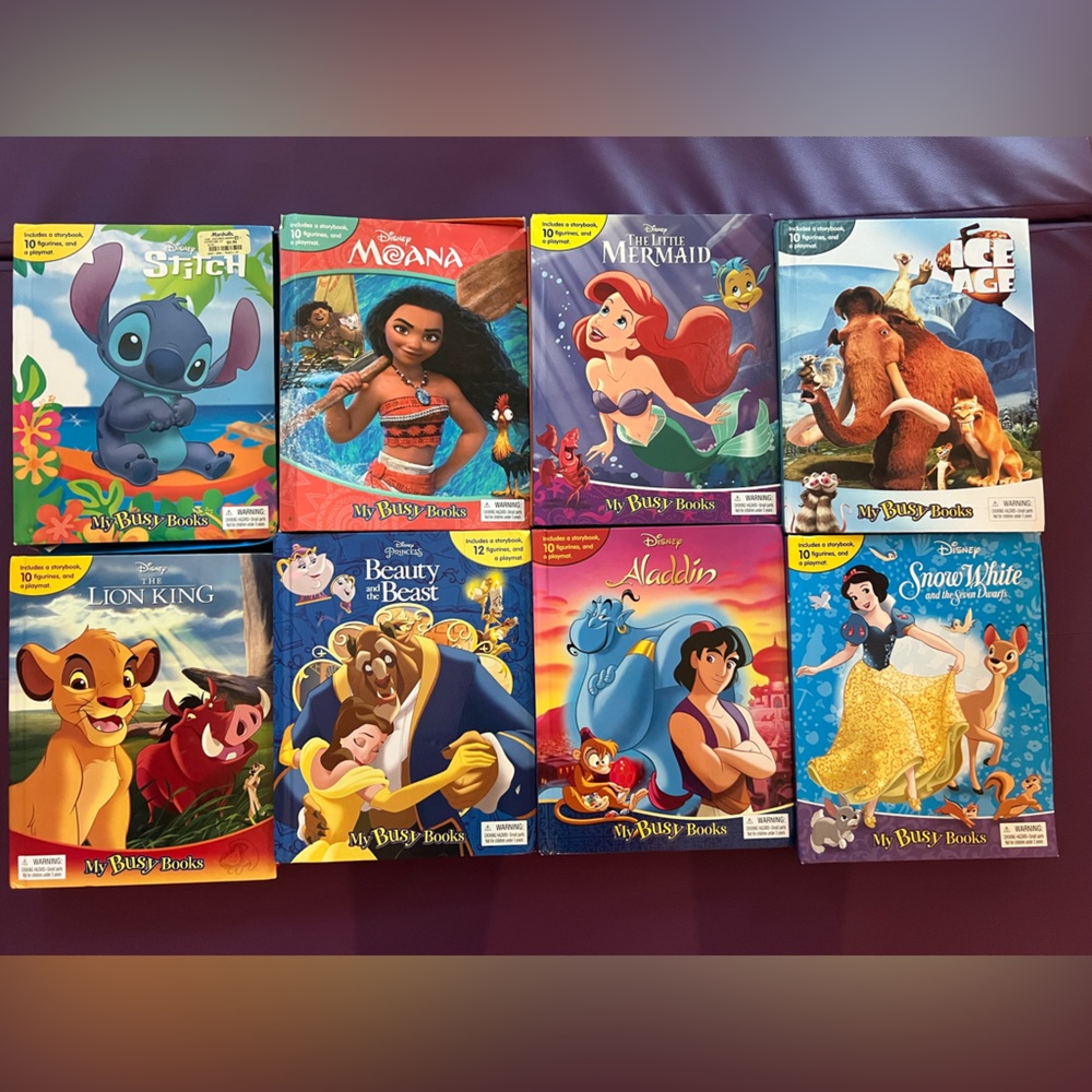 Disney My Busy Books - Vibrant Storybook Collection with mats (but no figurines)